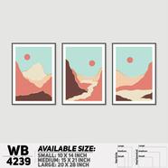 DDecorator Landscape And Horizon Design (Set of 3) Wall Board And Wall Canvas - WB4239