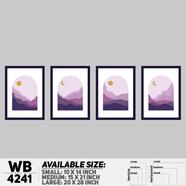 DDecorator Landscape And Horizon Design (Set of 4) Wall Board And Wall Canvas - WB4241
