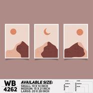 DDecorator Landscape And Horizon Design (Set of 3) Wall Board And Wall Canvas - WB4262