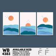 DDecorator Landscape And Horizon Design (Set of 3) Wall Board And Wall Canvas - WB4383