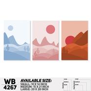 DDecorator Landscape And Horizon Design (Set of 3) Wall Board And Wall Canvas - WB4267
