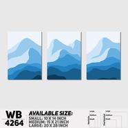 DDecorator Landscape And Horizon Design (Set of 3) Wall Board And Wall Canvas - WB4264