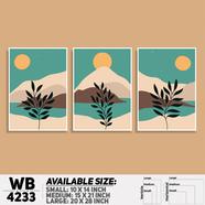DDecorator Landscape And Horizon Design (Set of 3) Wall Board And Wall Canvas - WB4233