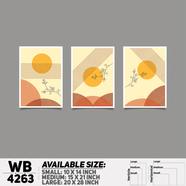 DDecorator Landscape And Horizon Design (Set of 3) Wall Board And Wall Canvas - WB4263