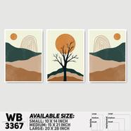 DDecorator Landscape And Tree Art (Set of 3) Wall Board And Wall Canvas - WB3367