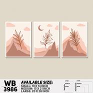 DDecorator Landscape Flower Art (Set of 3) Wall Board And Wall Canvas - WB3986