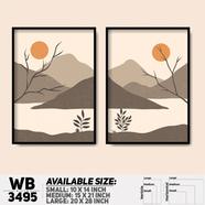 DDecorator Landscape Horizon Art (Set of 2) Wall Board And Wall Canvas - WB3495