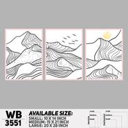 DDecorator Landscape Horizon Art Wall Decor - Set of 3 WB3551 