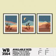 DDecorator Landscape Horizon Art Wall Decor - Set of 3 WB3564