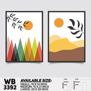 DDecorator Landscape Horizon Art (Set of 2) Wall Board And Wall Canvas - WB3392