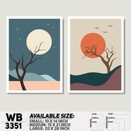DDecorator Landscape Horizon Art (Set of 2) Wall Board And Wall Canvas - WB3351