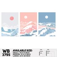 DDecorator Landscape Horizon Art Wall Decor - Set of 3 WB3795