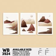 DDecorator Landscape Horizon Art Wall Decor - Set of 3 WB3924