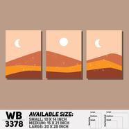 DDecorator Landscape Horizon Art (Set of 3) Wall Board And Wall Canvas - WB3378