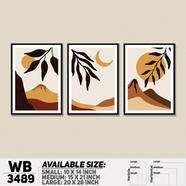 DDecorator Landscape Horizon Art (Set of 3) Wall Board And Wall Canvas - WB3489