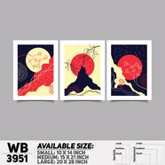 DDecorator Landscape Horizon Art Wall Decor - Set of 3 WB3951