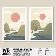 DDecorator Landscape Horizon Art Wall Decor - Set of 2 WB3600
