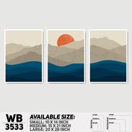 DDecorator Landscape Horizon Art Wall Decor - Set of 3 WB3533