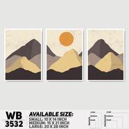 DDecorator Landscape Horizon Art Wall Decor - Set of 3 WB3532