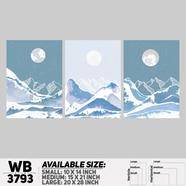 DDecorator Landscape Horizon Art Wall Decor - Set of 3 WB3793
