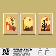 DDecorator Landscape Horizon Art Wall Decor - Set of 3 WB3751