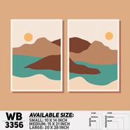 DDecorator Landscape Horizon Art (Set of 2) Wall Board And Wall Canvas - WB3356