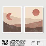 DDecorator Landscape Horizon Art (Set of 2) Wall Board And Wall Canvas - WB3365