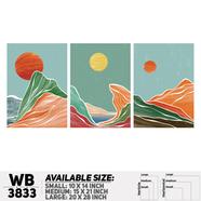 DDecorator Landscape Horizon Art Wall Decor - Set of 3 WB3833