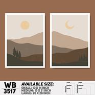 DDecorator Landscape Horizon Art (Set of 2) Wall Board And Wall Canvas - WB3517