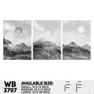 DDecorator Landscape Horizon Art Wall Decor - Set of 3 WB3797