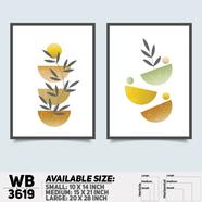 DDecorator Leaf And Abstract ArtWork Wall Decor - Set of 2 WB3619