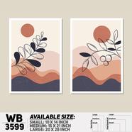 DDecorator Leaf And Horizon Artwork Wall Decor - Set of 2 WB3599