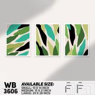 DDecorator Leaf ArtWork Wall Decor - Set of 3 WB3606 