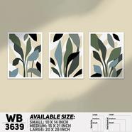 DDecorator Leaf ArtWork Wall Decor - Set of 3 WB3639 