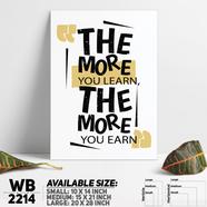DDecorator Lean More Earn More - Motivational Wall Board And Wall Canvas - WB2314