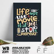 DDecorator Life Is Life - Motivational Wall Board And Wall Canvas - WB2311
