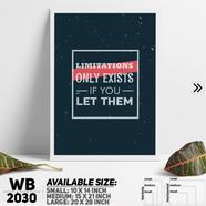DDecorator Limitation - Motivational Wall Board and Wall Canvas - WB2030