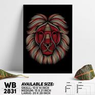 DDecorator Lion Head - Digital Illustration Art Wall Board and Wall Canvas - WB2831