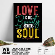 DDecorator Love Is Soul - Motivational Wall Board and Wall Canvas - WB2838