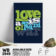 DDecorator Love Is War - Motivational Wall Board and Wall Canvas - WB2949