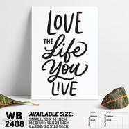 DDecorator Love The Life - Motivational Wall Board and Wall Canvas - WB2408