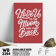 DDecorator Love You to The Moon - Romantic - Motivational Wall Board And Wall Canvas - WB2294