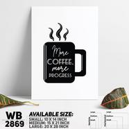 DDecorator Make Coffee Make Progress - Motivational Wall Board and Wall Canvas - WB2869