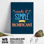 DDecorator Make It Simple - Motivational Wall Board and Wall Canvas - WB2846