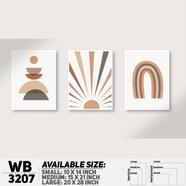DDecorator Modern Abstract ArtWork Wall Decor - (Set of 3) WB3207