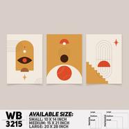 DDecorator Modern Abstract ArtWork (Set of 3) Wall Board And Wall Canvas - WB3215
