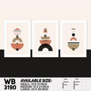 DDecorator Modern Abstract ArtWork Wall Decor - (Set of 3) WB3190