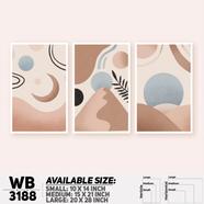 DDecorator Modern Abstract ArtWork Wall Decor - (Set of 3) WB3188