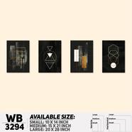 DDecorator Modern Abstract ArtWork Wall Decor - (Set of 4) WB3294