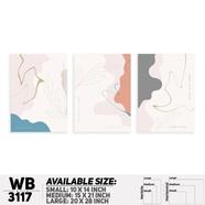 DDecorator Modern Abstract ArtWork Wall Decor - Set of 3 WB3117